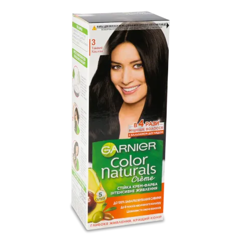 Фарба для волосся Garnier Color Naturals 3 «Темно-каштановий»