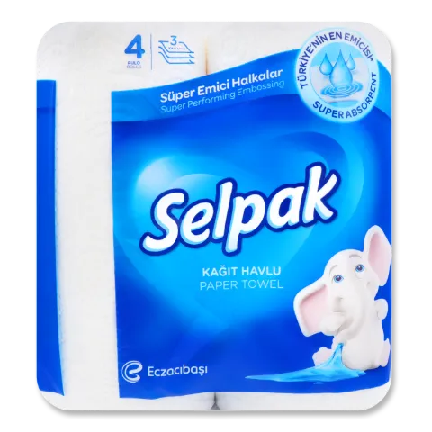 Рушники кухонні Selpak, 4 шт./уп.