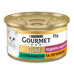Корм для котів Gourmet Gold шматочки з кроликом та печінкою