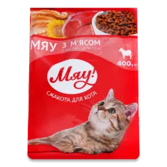 Корм для дорослих котів Мяу м'ясний