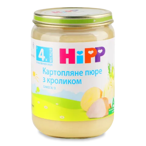 Пюре Hipp кролик в картопляному пюре