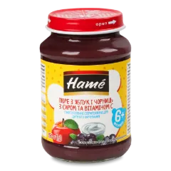 Пюре Hame яблуко та чорниця з сиром