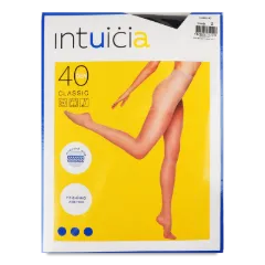 Колготки жіночі Classic 40 Den Intuicia чорні Україна, р. 2