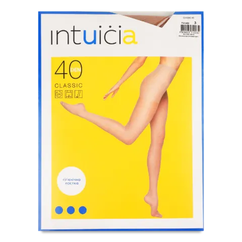 Колготки жіночі Classic 40 Den Intuicia тілесні Україна, р. 3