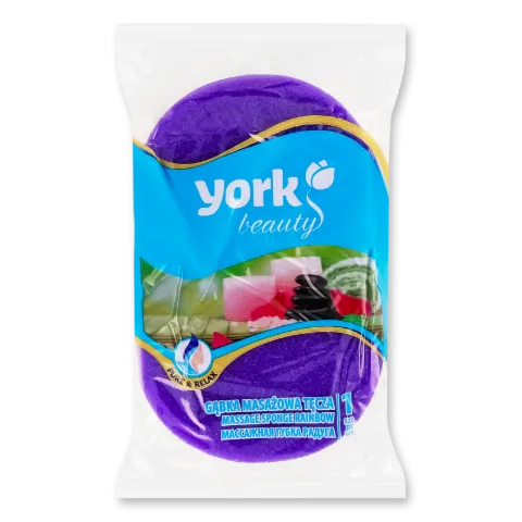 Мочалка York «Райдуга» для ванни та масажу