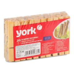 Прищіпки для білизни York ECO дерев'яні