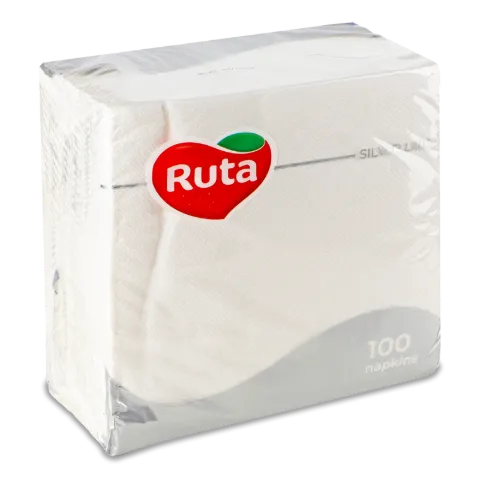 Серветки Ruta білі 33*33 см, 100 шт./уп.