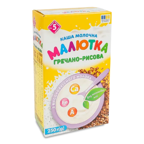 Каша Малютка молочная гречка-рис