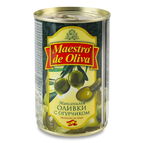 Оливки Maestro De Oliva з огірком