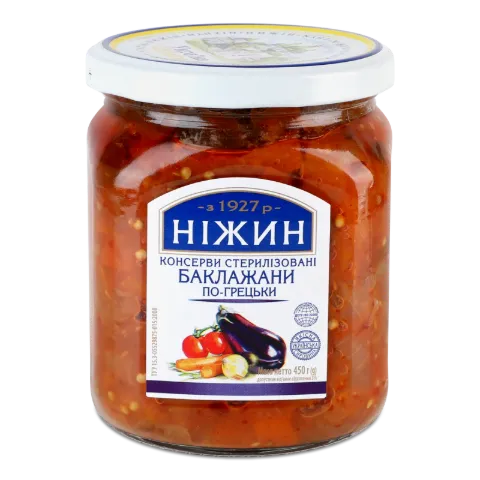 Баклажани «Ніжин» «По-грецьки» в оливковій олії