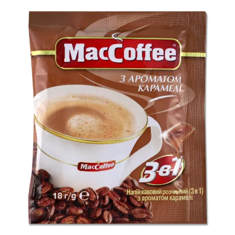 Напій розчинний MacCoffee «Карамель» 3 в 1