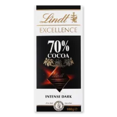 Шоколад Lindt Excellence швейцарський чорний гіркий 70% какао