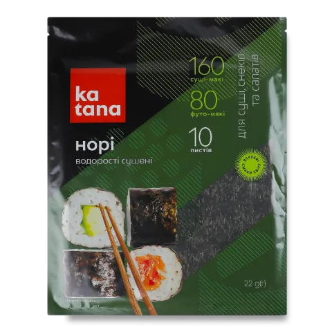 Водоросли Katana Нори для суши 10 листов