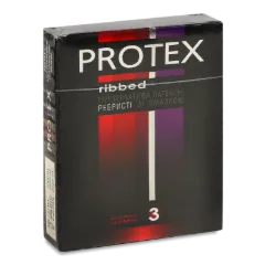 Презервативи PROTEX ребристі зі змащенням