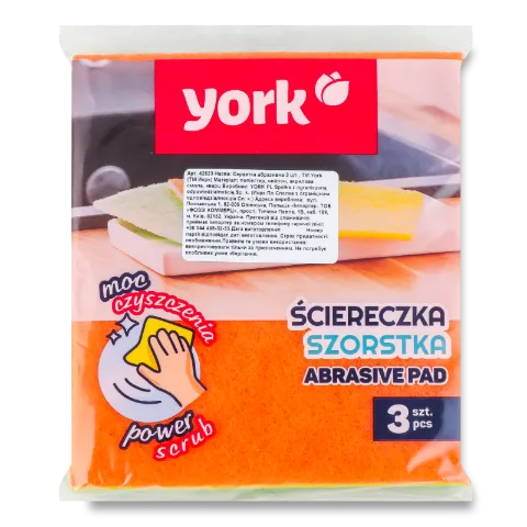 Губка для мытья посуды York Betty 13х14см