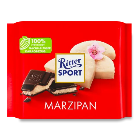 Шоколад Ritter Sport чорний з марципаном