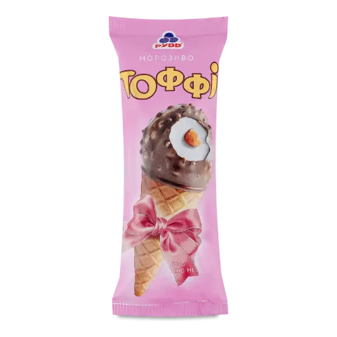 Мороженое Рудь Тоффи рожок