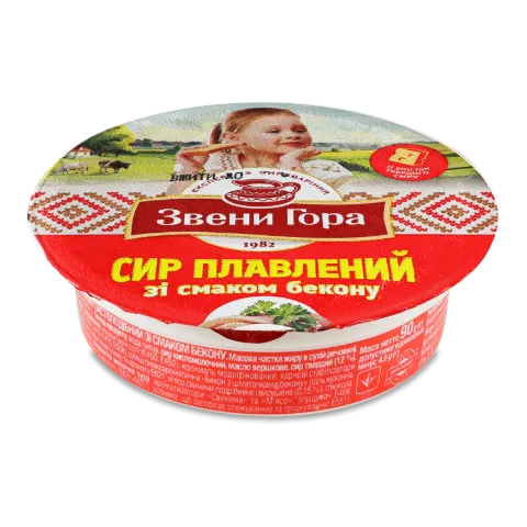 Сир плавлений Звени Гора крем з беконом