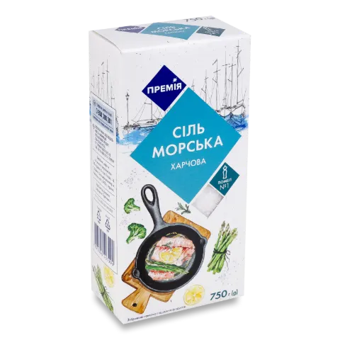 Сіль «Премія»® морська помел №1 картонна коробка