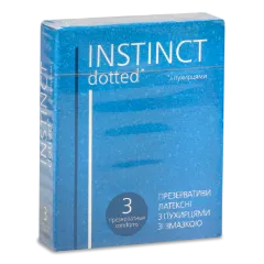 Презервативи Instinct латекс з пухирцями зі змащенням