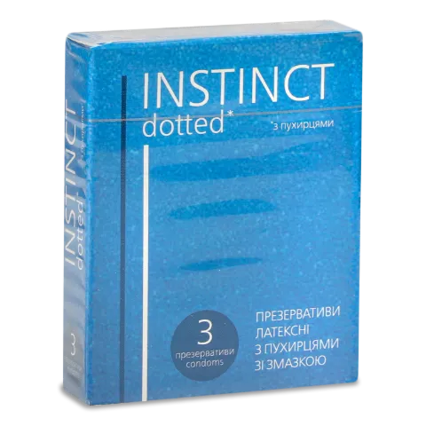 Презервативы Instinct латекс с пупырышками со смаз