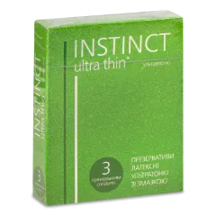 Презервативи Instinct латекс ультратонкі зі змащенням