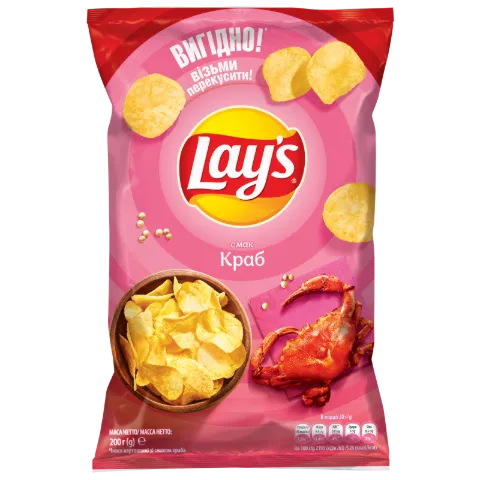 Чіпси Lay's зі смаком краба
