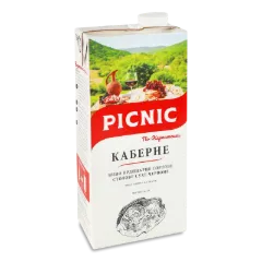Вино «Євпаторія» Picnic «Каберне» до шашлику червоне сухе, призма