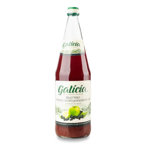 Сік Galicia яблучно-чорносмород прям.віджиму скло