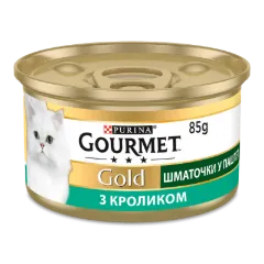 Корм для котів Gourmet Gold шматочки в паштеті кролик