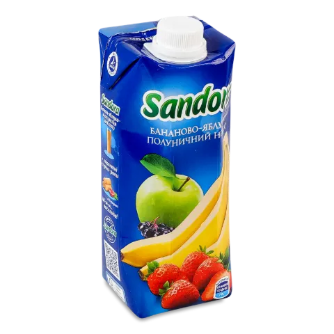 Нектар Sandora бананово-яблучно-полуничний