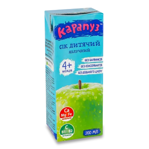 Сок Карапуз яблочный т/п