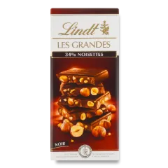 Шоколад чорн LindtLesGrandes з цілим лісов.горіхом