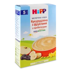 Каша кукурудзяна Hipp молочна з фруктами з пробіотиками