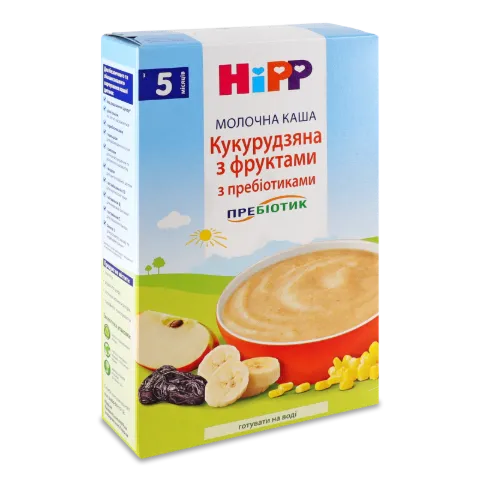 Каша кукурудзяна Hipp молочна з фруктами з пробіотиками