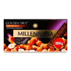 Шоколад Millennium Gold чорний  з цілими горіхами
