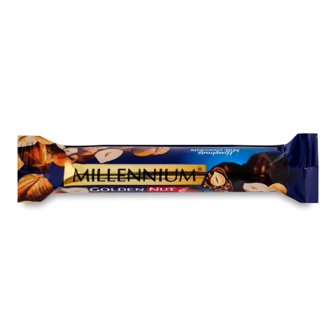 Шоколад молочний Millennium Golden Nut з цілим горіхом