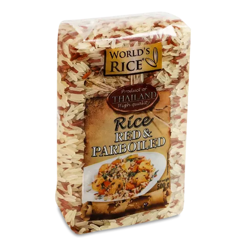 Рис World's rice червоний, парбоілд