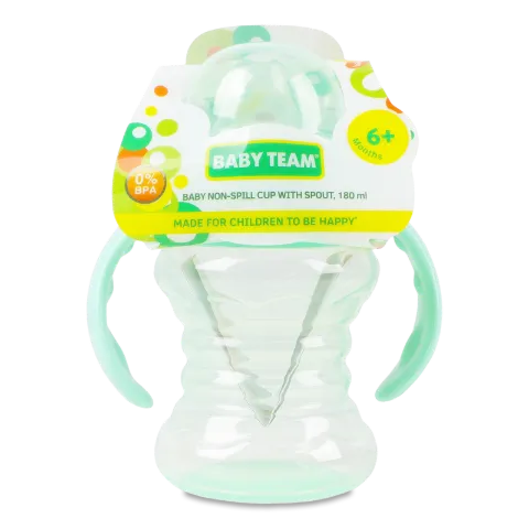 Поїльник Baby Team з спаутом непроливай 350мл 5022