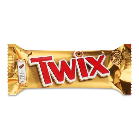 Батончик Twix з печивом та карамеллю у молочному шоколаді