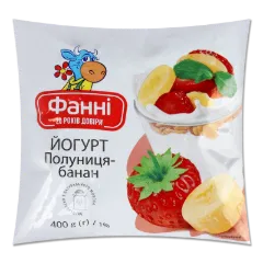Йогурт «Фанні» полуниця-банан 1% п/е