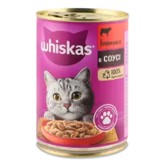 Корм для котів Whiskas з яловичиною в соусі