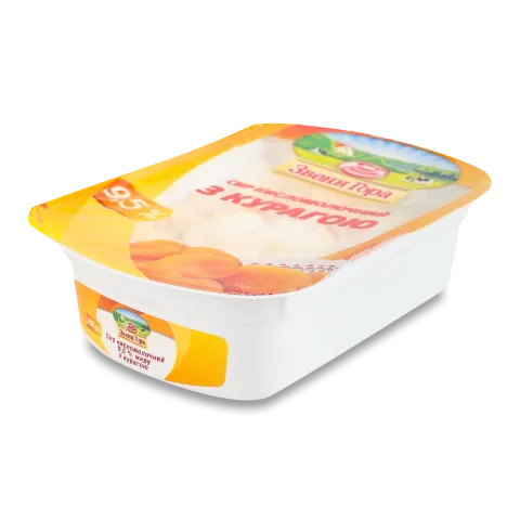 Сир кисломолочний «Звени Гора» з курагою 9,5%