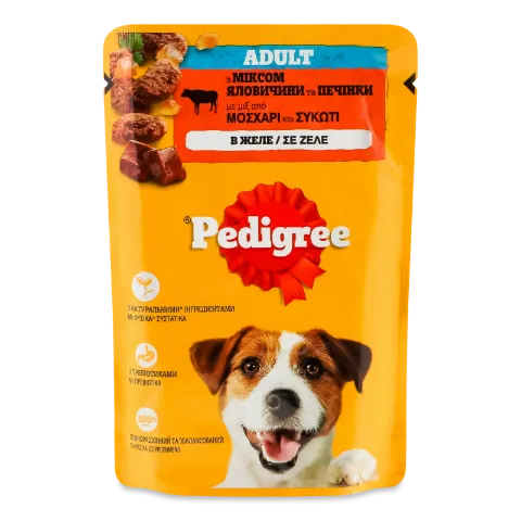 Корм для собак Pedigree з яловичиною в желе