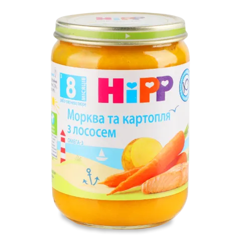 Пюре Hipp морква та картопля з лососем