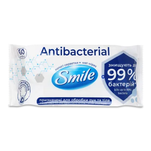 Серветка волога Smile Antibacterial з Д-пантенолом
