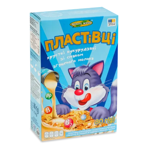 Пластівці «Золоте зерно» хрусткі кукурудзяні зі смаком згущеного молока